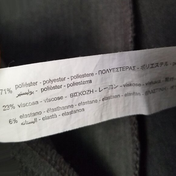 Zara High Waist Trouser Pants Size L Gray Tapered Leg Ankle Work Office Preppy - Picture 11 of 15